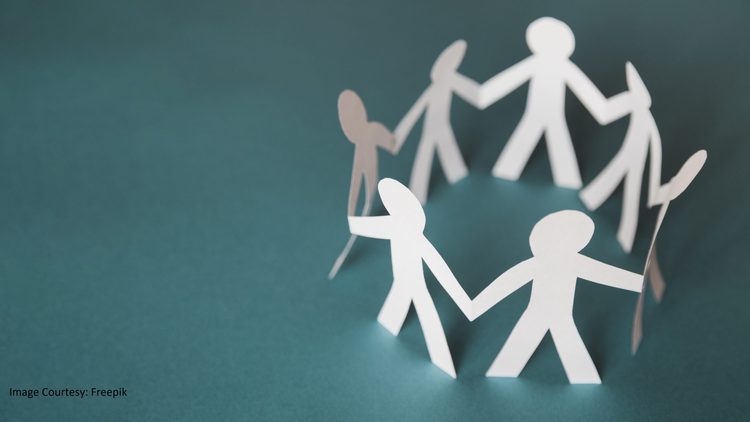People holding hands depicting right mix for socializing